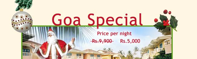 Click for instant quote and online booking for Christmas specials in Goa